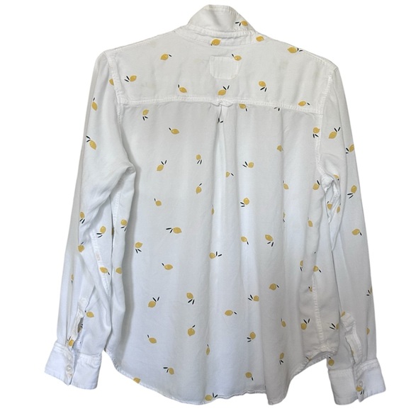 RAILS - Rosci Citron Lemon Print Rayon Button Front Shirt Medium - Picture 4 of 10